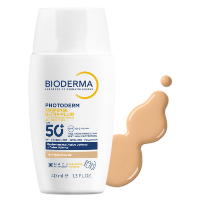 Біодерма Фотодерм XDefense Ікс Дефенс тональний ультрафлюїд SPF50+ тон 02 40мл Біодерма Фотодерм XDefense Ікс Дефенс тональний ультрафлюїд SPF50+ тон 02 40мл