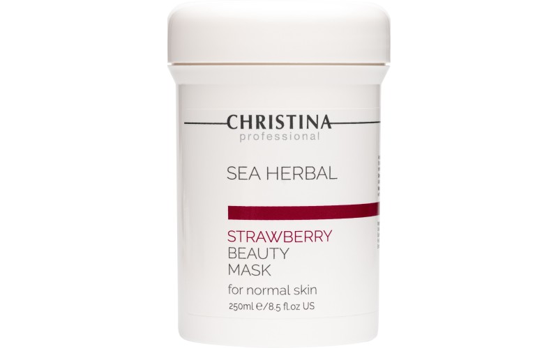 Полунична маска краси для нормальної шкіри Christina Sea Herbal Beauty Mask Strawberry, 250 мл