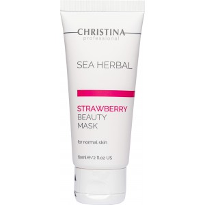 Полунична маска краси для нормальної шкіри Christina Sea Herbal Beauty Mask Strawberry, 60 мл