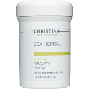 Яблучна маска для жирної та комбінованої шкіри Christina Sea Herbal Beauty Mask Green Apple, 250 мл