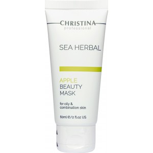 Яблучна маска для жирної та комбінованої шкіри Christina Sea Herbal Beauty Mask Green Apple, 60 мл