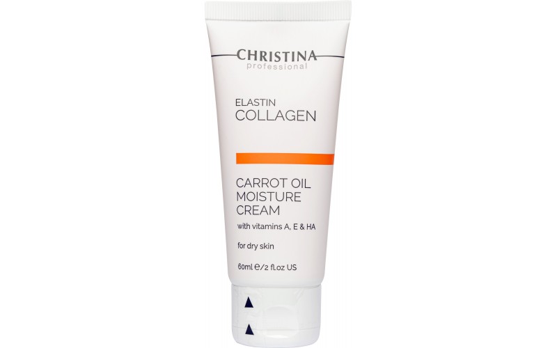 Зволожуючий крем для сухої шкіри Christina Elastin Collagen Carrot Cream with Vitamins A, E&HA, 60 мл