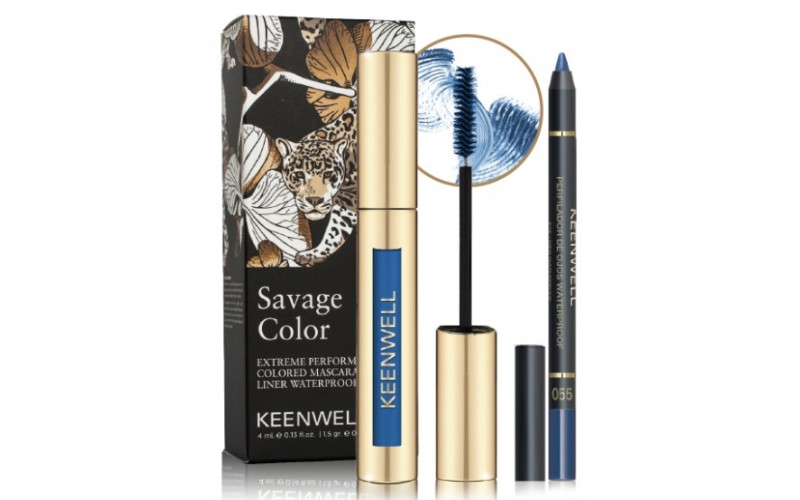 Набір Туш синя + Олівець для очей Keenwell Savage Color Set 4 мл + 1,5 гр
