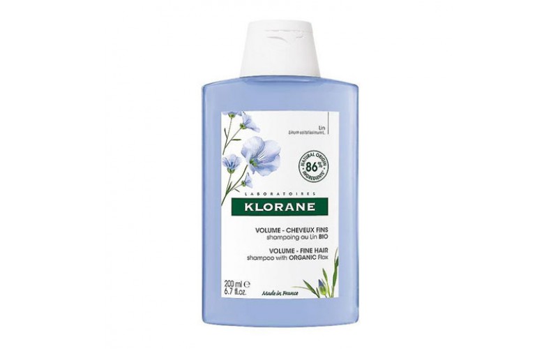 Клоран Льон шампунь для об'єму волосся Klorane Shampoing au Lin BIO, 200 мл