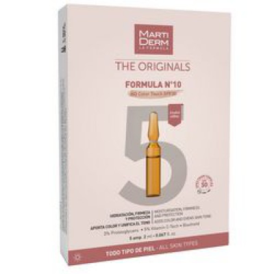 Мартідерм Оріджиналс Формула N10 Колор Тач Martiderm Originals Formula №10 HD Color Touch SPF30, 5 ампул