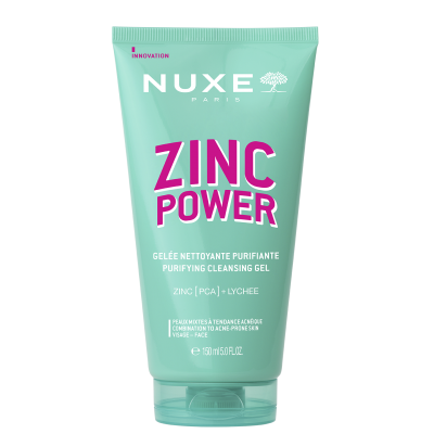 Нюкс Цинк Пауер гель для вмивання шкіри схильної до акне Nuxe Zinc power Purifying gel, 150 мл Нюкс Цинк Пауер гель для вмивання шкіри схильної до акне Nuxe Zinc power Purifying gel, 150 мл