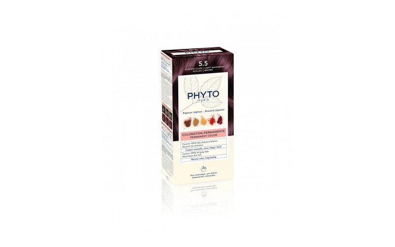 Фіто Фітоколор крем-фарба 5.5 світлий шатен акажу Phyto PhytoColor Permanent Color 5.5 Light Mahogany Brown
