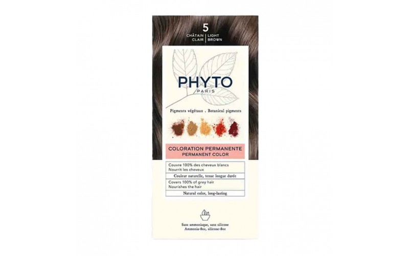 Фіто Фітоколор крем-фарба 5 Світлий шатен Phyto Phytocolor 5 Light Brown