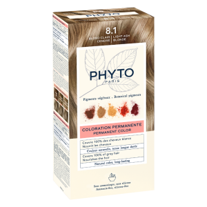  Фіто Фітоколор крем-фарба 8.1 Світло- русий попелястий Phyto PhytoColor Permanent Color 8.1 Light Ash Blonde 