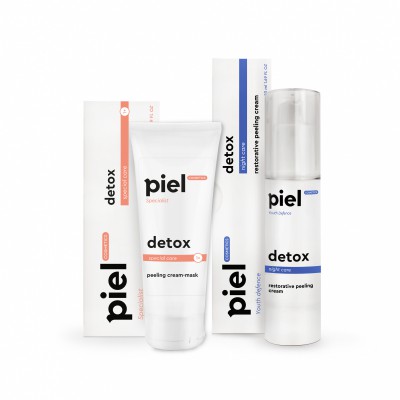 Piel Комплексний набір Детокс косметики для тьмяної стресової шкіри Detox, 75мл+50мл Piel Комплексний набір Детокс косметики для тьмяної стресової шкіри Detox, 75мл+50мл