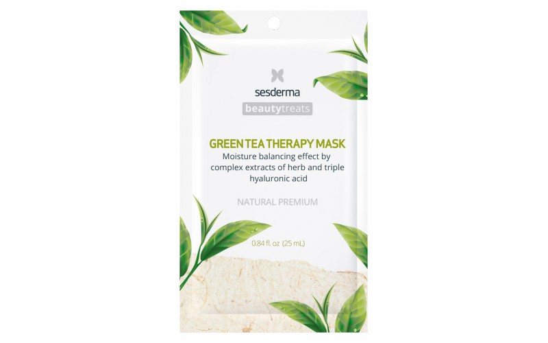 Маска зволожувальна з екстрактом зеленого чаю SesDerma Laboratories Beauty Treats Green Tea Therapy Mask 25 мл