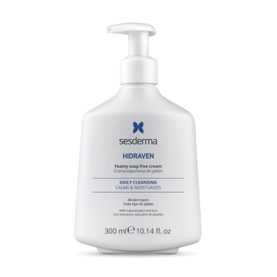 Сесдерма Hidraven Крем пінка для вмивання обличчя і тіла SesDerma Hidraven  Foamy Soapless Cream, 300 мл
