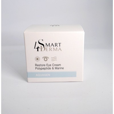 Smart4Derma  Aquagen RESTORE EYE CREAM POLYPEPTIDE&MARINE Зволожуючий дренажний крем від темних кругів та набряків 30 мл