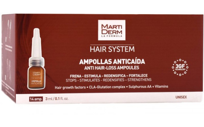 Мартідерм Ампули від випадіння волосся Martiderm Hair System Anti Hair-Loss Ampoules , 14 шт