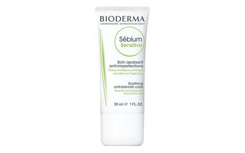 Біодерма Себіум Сенситів для чутливої жирної шкіри Bioderma Sébium Sensitive Soin Apaisant anti-imperfections 30 мл