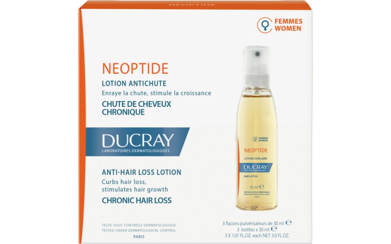 Дюкре Неоптід  лосьйон проти хронічного випадіння волосся Ducray Neoptide Lotion Antichute 3 Флакона по 30 мл